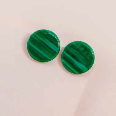 Emerald Forrest Circle Earrings