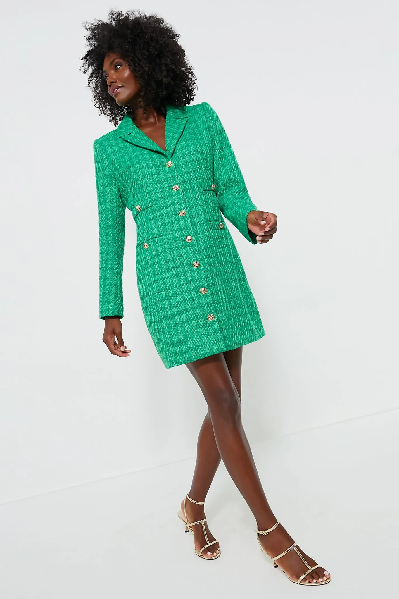 Emerald Tweed Stacie Dress