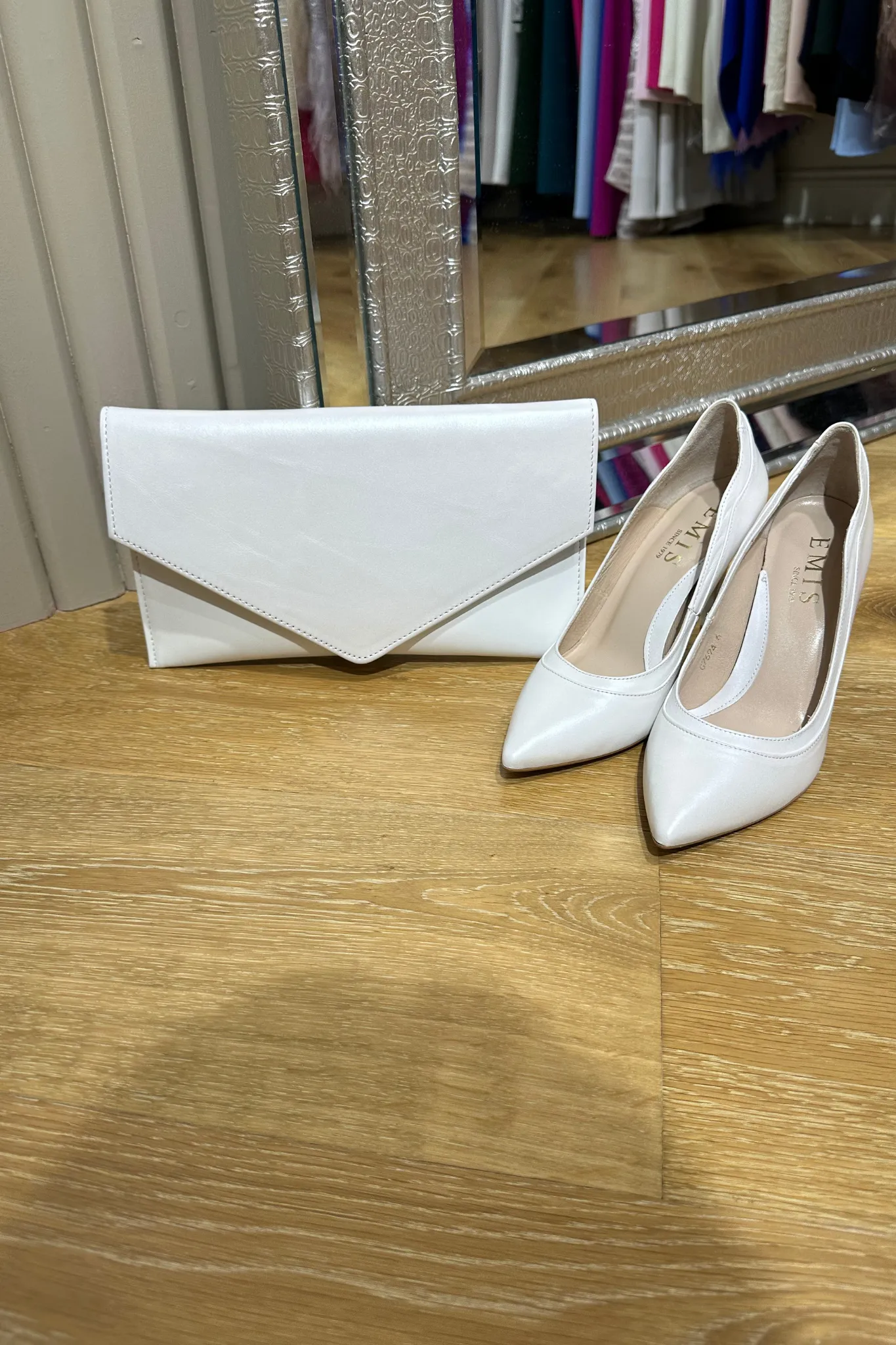 Emis Ivory High Heel Court Shoe