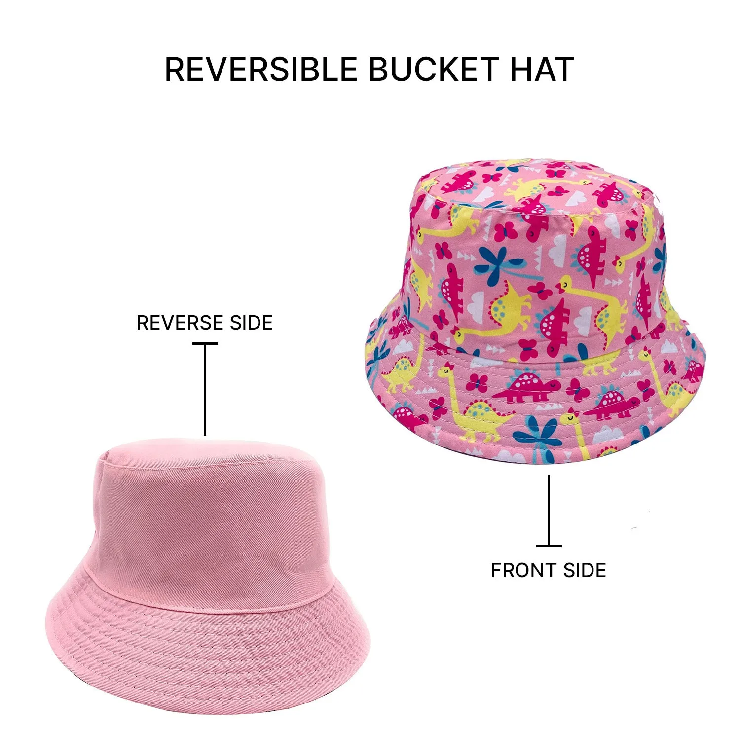 Empire Cove Kids Unicorns Bucket Hat Reversible Fisherman Cap Girls Summer Beach