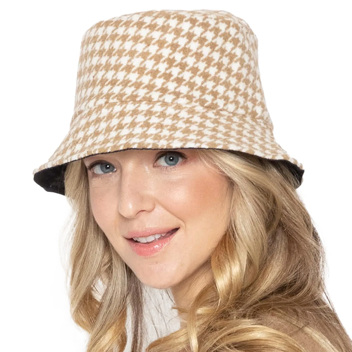 Empire Cove Womens Houndstooth Print Bucket Hat Fishermans