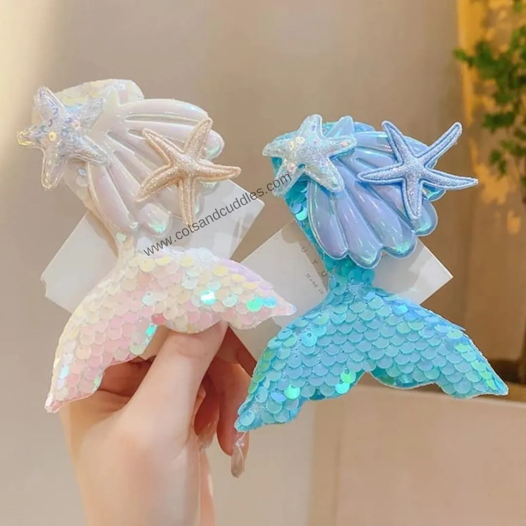 Enchanting Mermaid Hair Clips: Sparkle, Shine, and Dive into Adventure (Pack of 1)