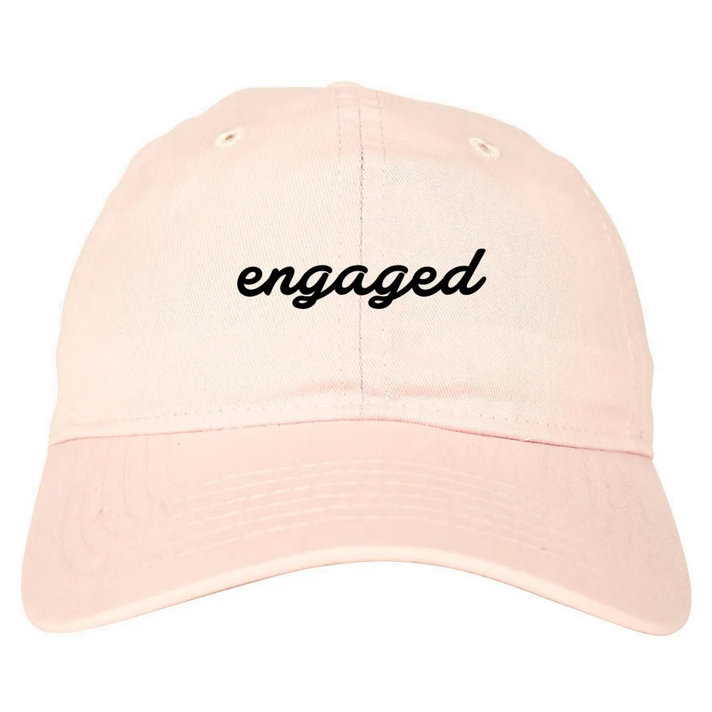 Engaged Script Mens Dad Hat Baseball Cap