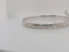 Engraved Solid Bangle