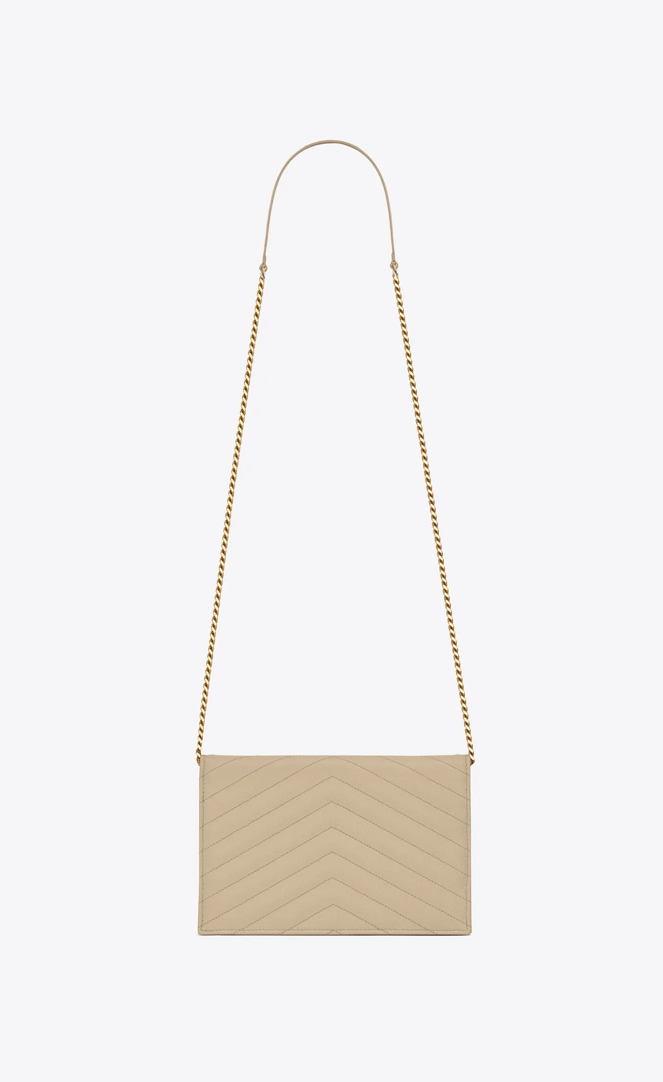 Envelope Chain Clutch - Nude