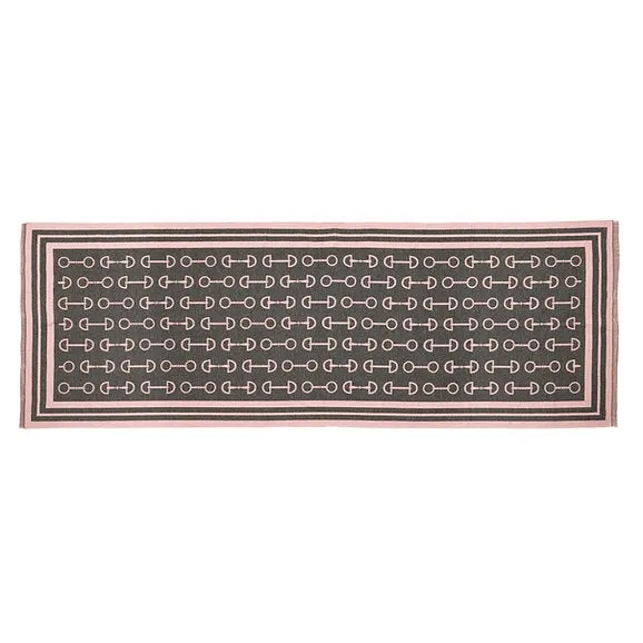 Equestrian Scarf/Shawl - Pink & Grey