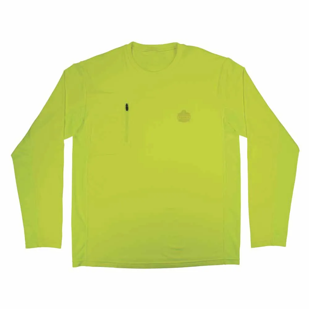 Ergodyne 12143 6689 M Lime Cooling Long Sleeve Sun Shirt with UV Protection