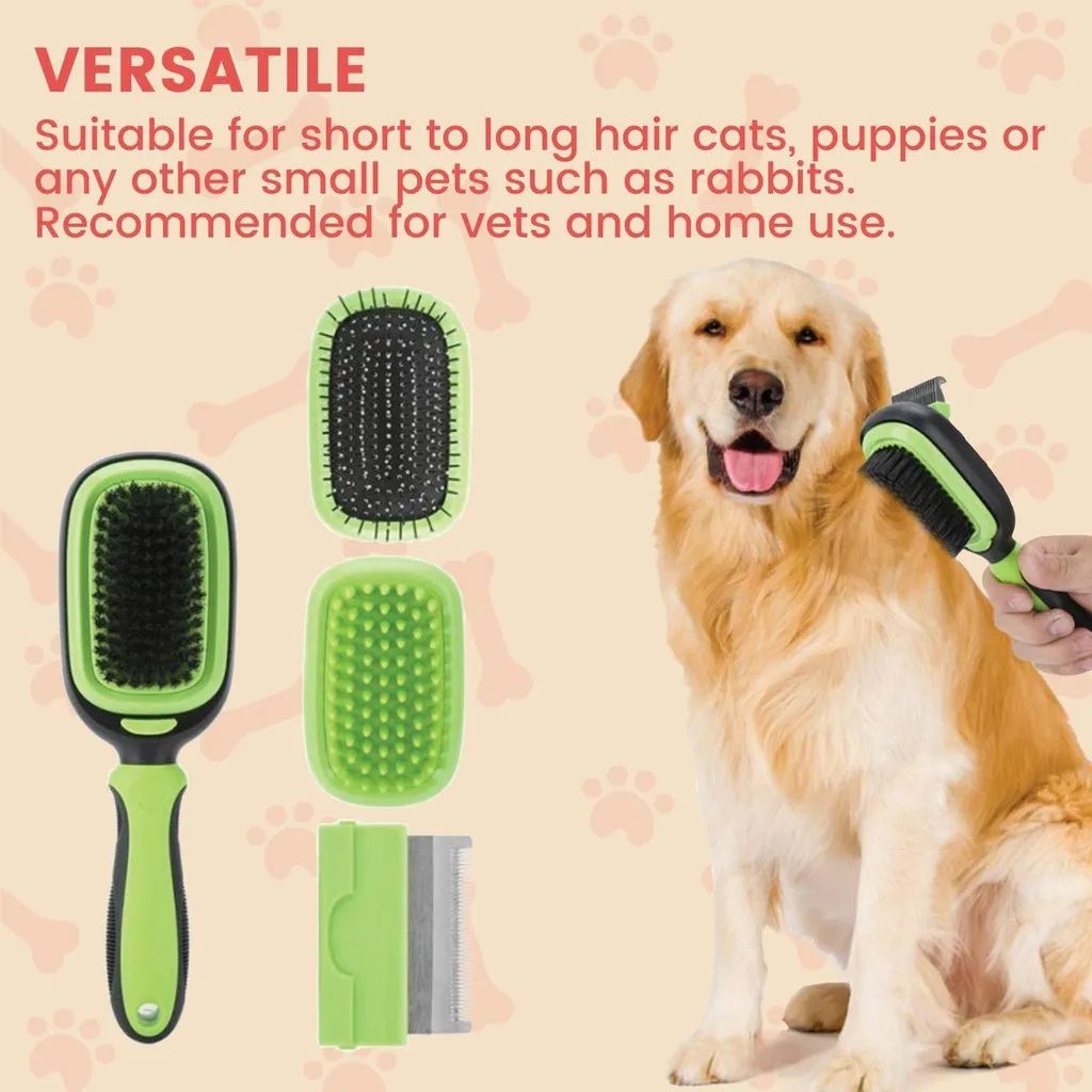 Ergonomic 5in1 Pet Grooming Set, Deshedding & Dematting