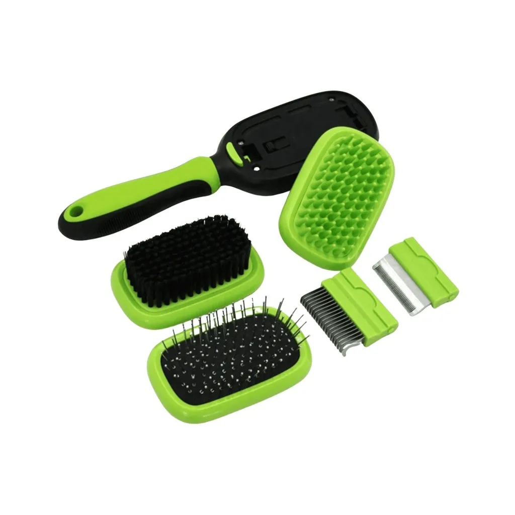 Ergonomic 5in1 Pet Grooming Set, Deshedding & Dematting