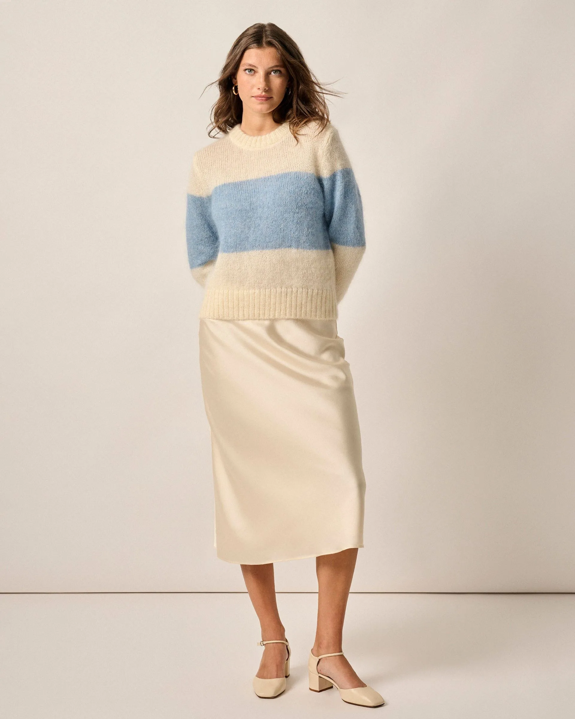 Esme Colorblock Chunky Crewneck Sweater