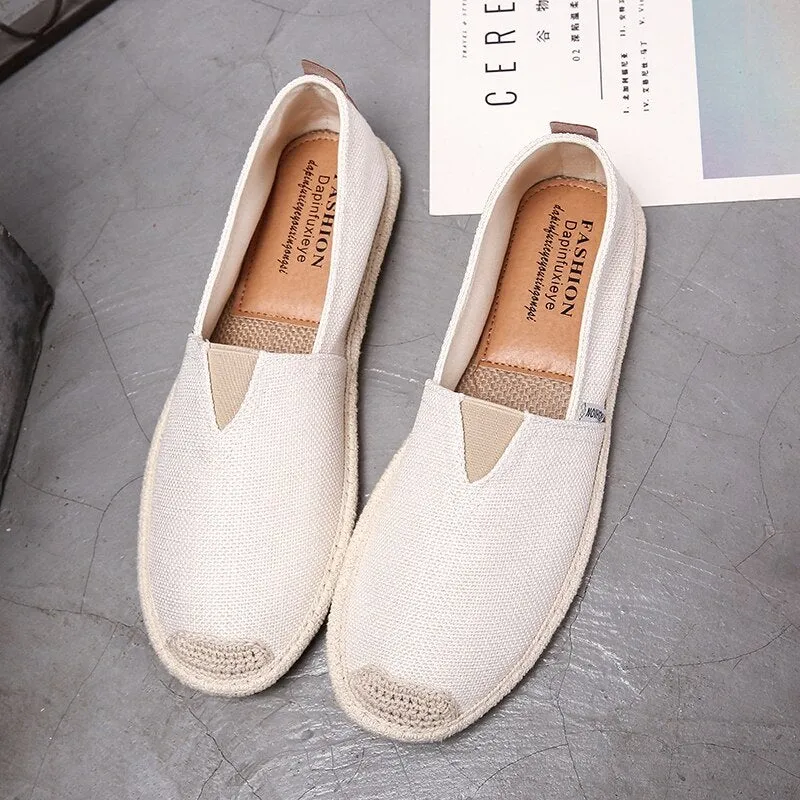 Espadrilles Mens Shoes Casual Breathable Slip On Sneakers Male Canvas Shoes Summer Classic Men Boat Shoes Loafers for Men Cheap