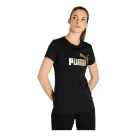 ESS  METALLIC LOGO TEE PUMA BLACK-GOLD F