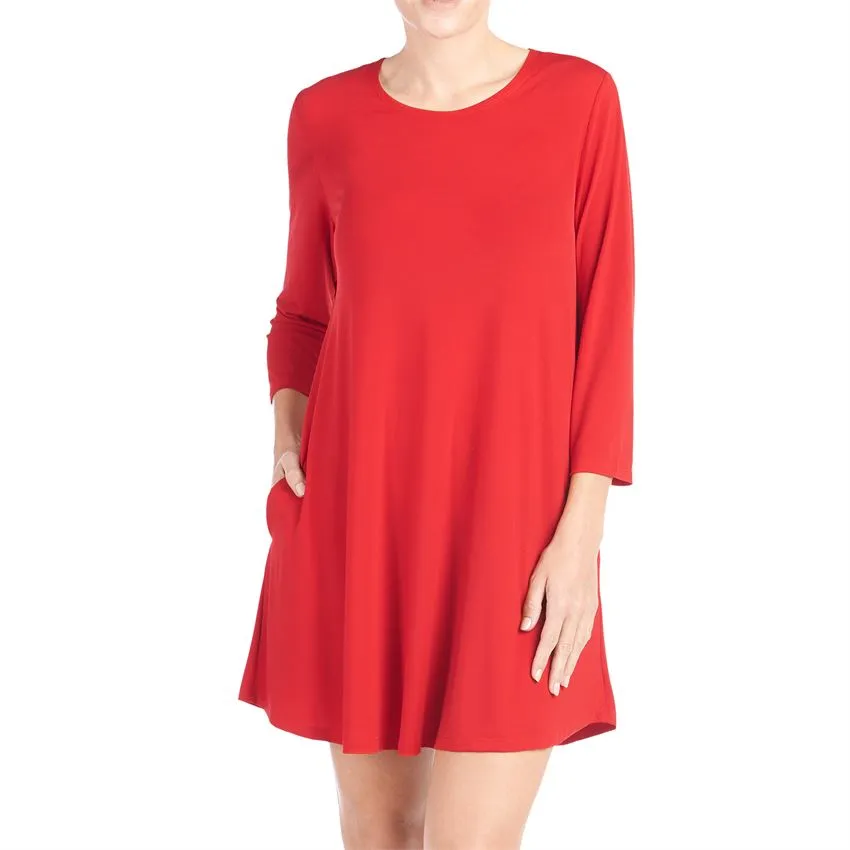 Essential Tunic Dress - Red - Final Sale