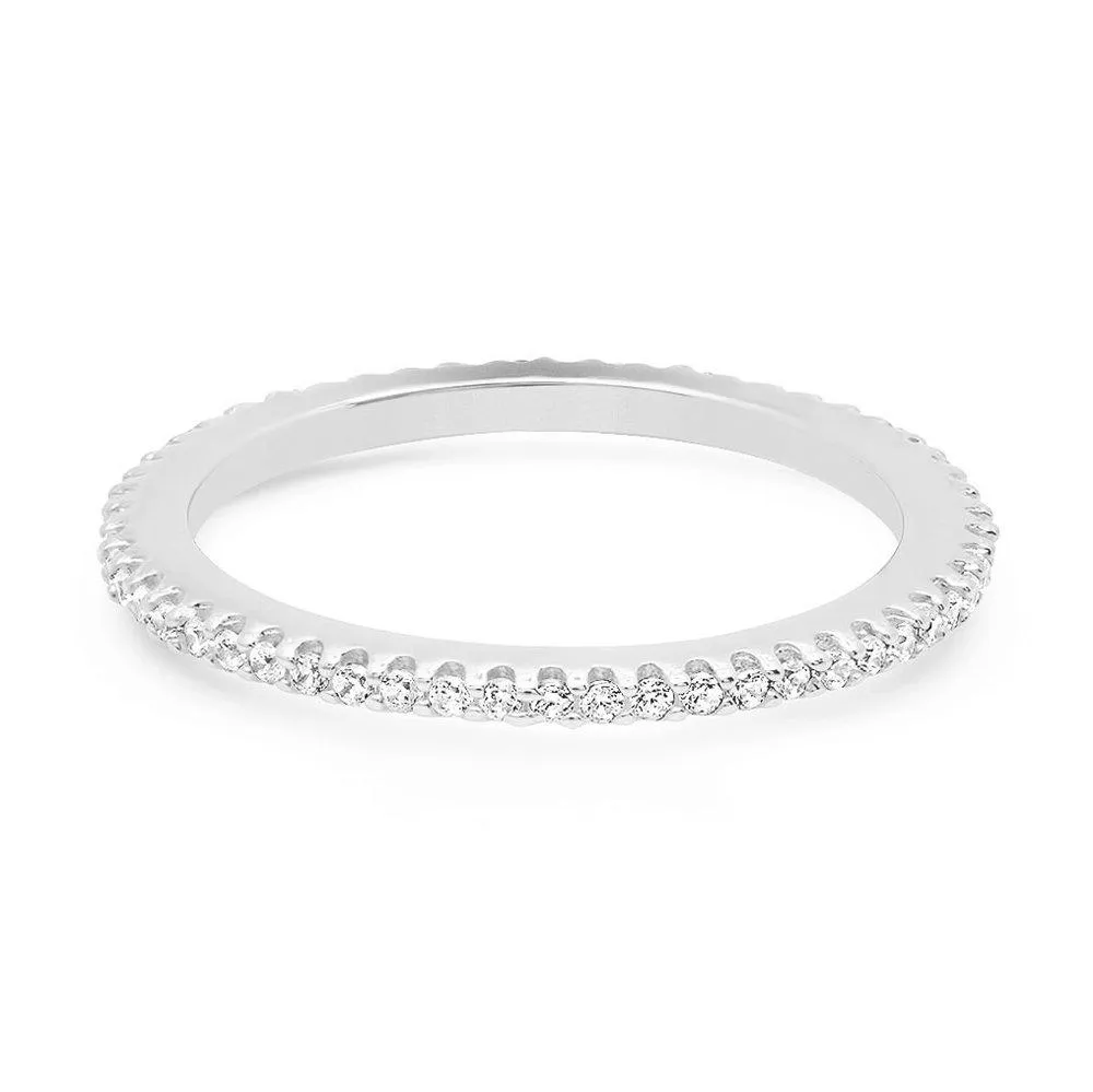 ETERNITY RING WHITE, SILVER