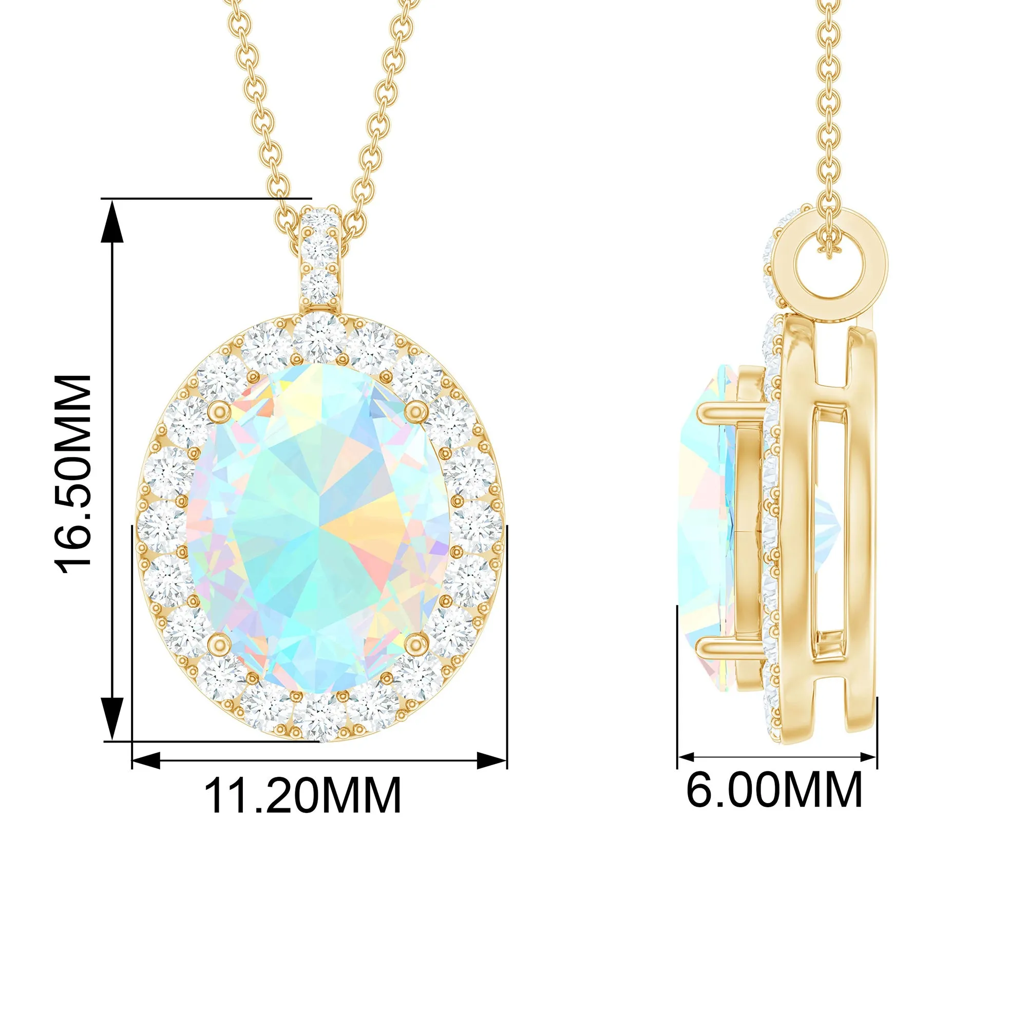 Ethiopian Opal Statement Pendant Necklace