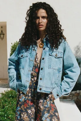 Eve Denim Jacket- Sun Washed Blue