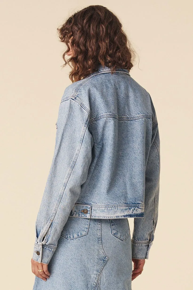 Eve Denim Jacket- Sun Washed Blue