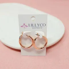 Everyday Small Rose Gold Hoop Earring**