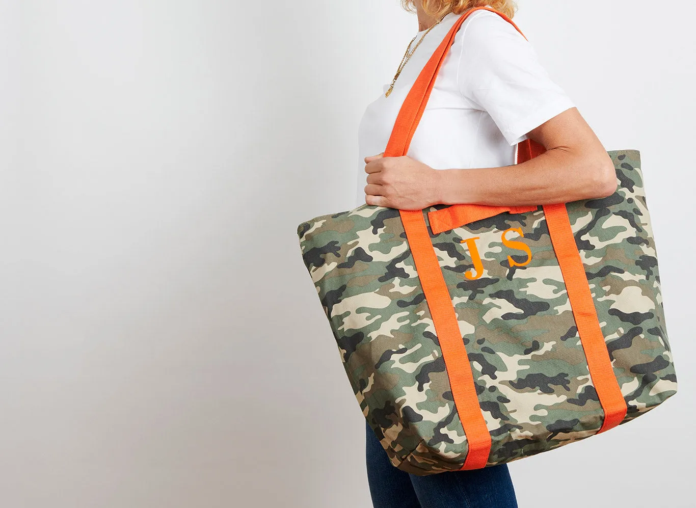 Everything Tote Bag - Camo / Orange