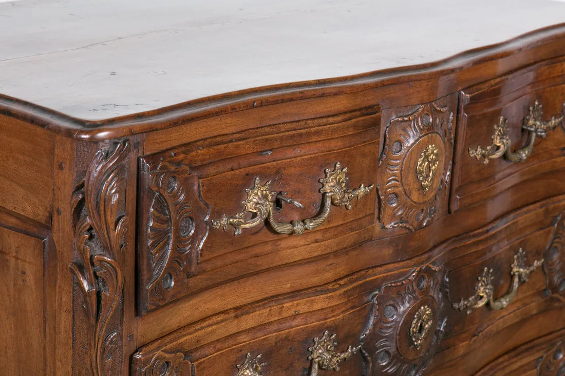 Exceptional 18th Century Regence Period Lyonnaise Commode Galbé