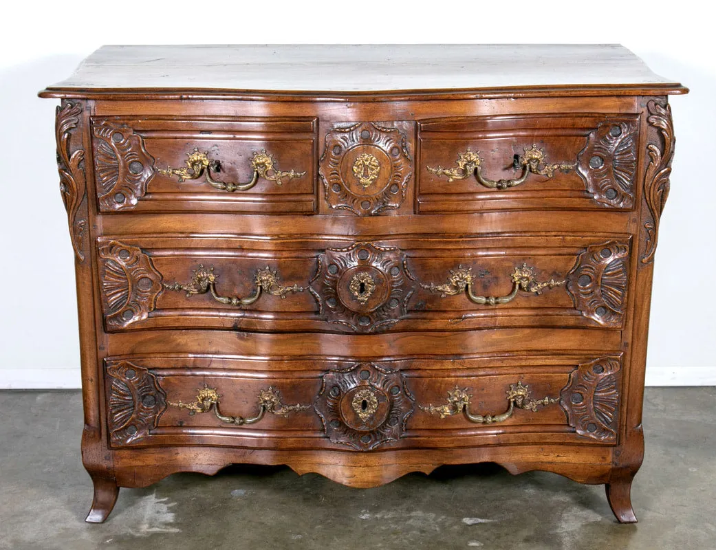 Exceptional 18th Century Regence Period Lyonnaise Commode Galbé