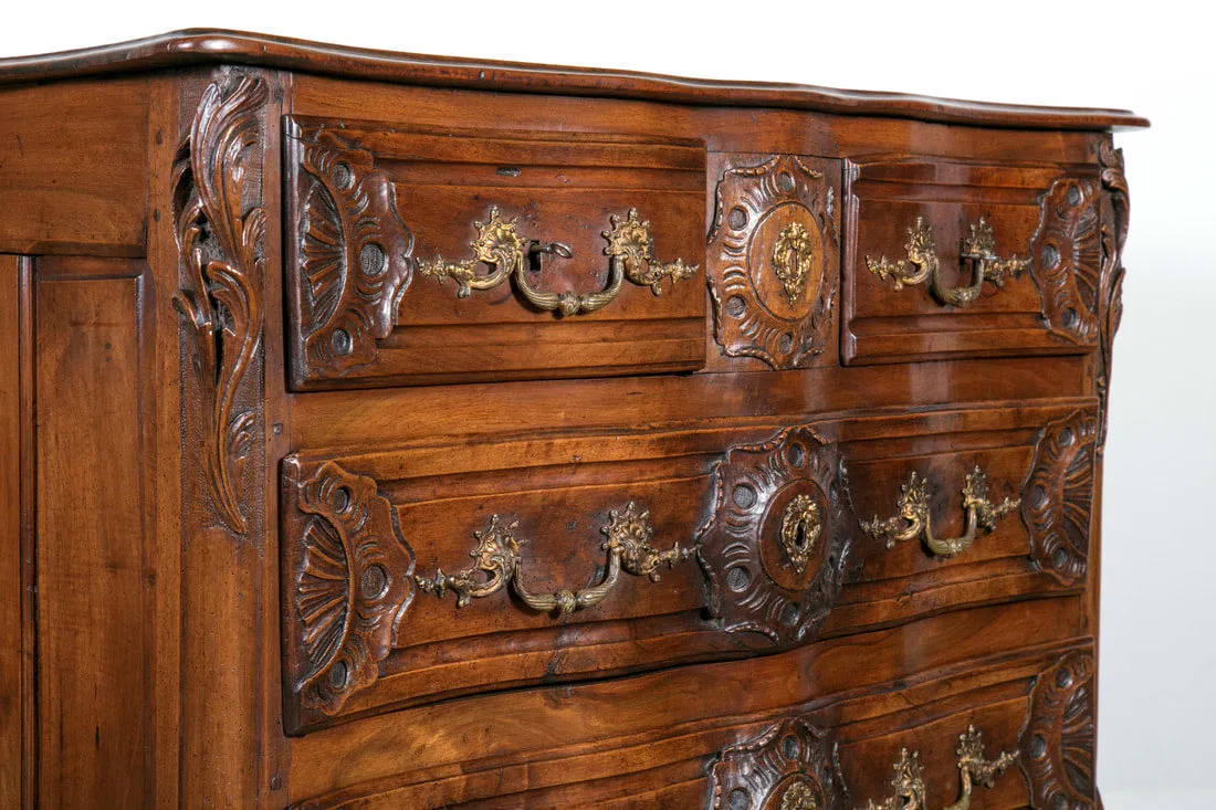 Exceptional 18th Century Regence Period Lyonnaise Commode Galbé