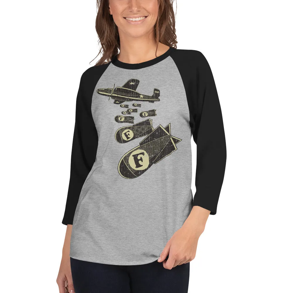 F-Bombs 3/4 Sleeve Baseball T-Shirt