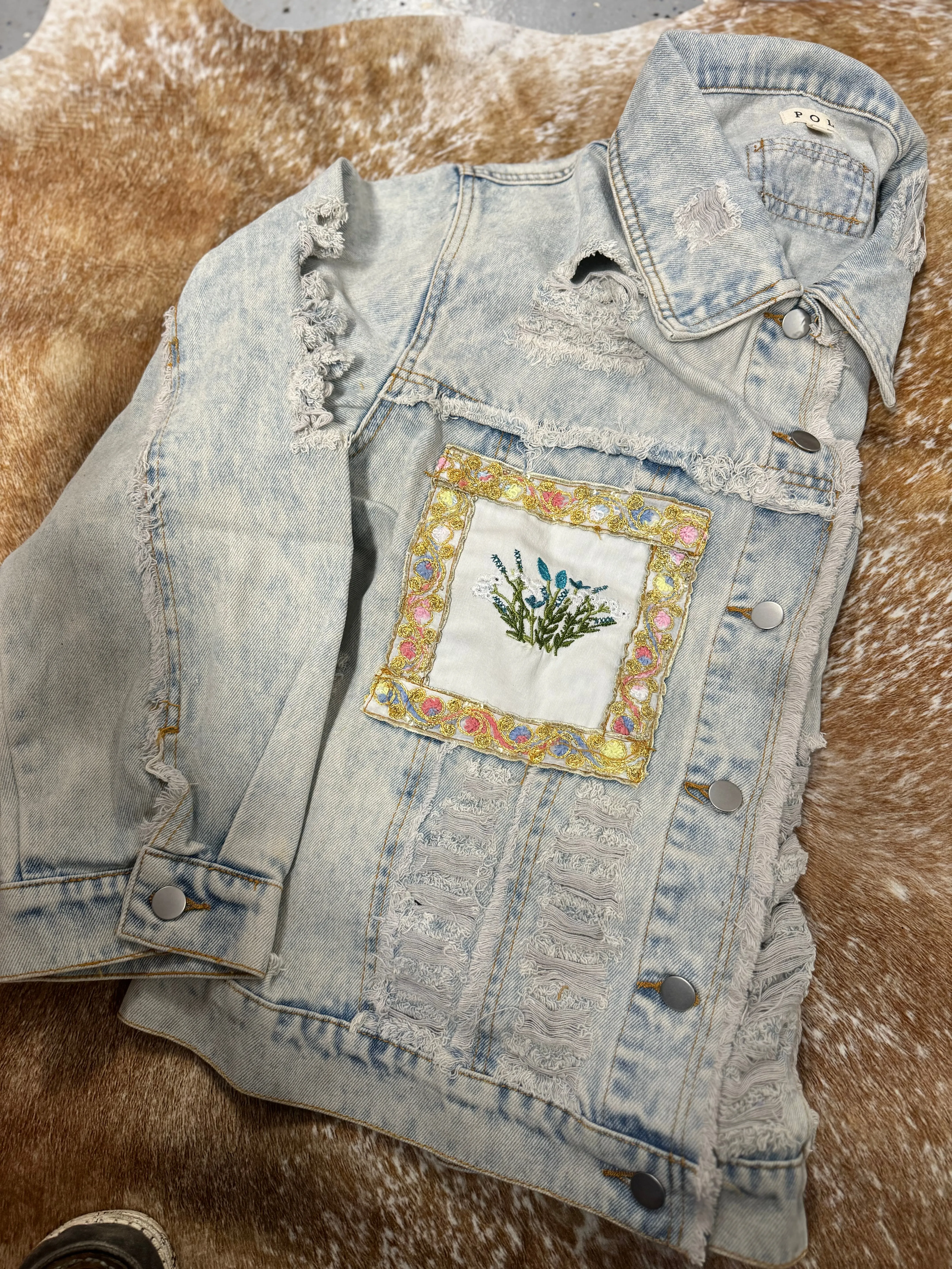 Fabens Patchwork Denim Jacket