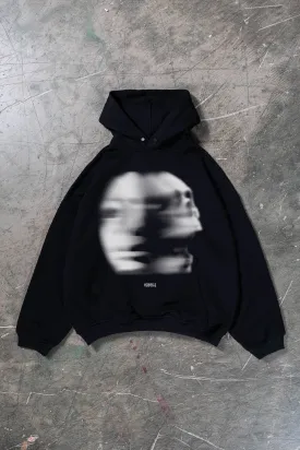 FADED FACE BLACK HOODIE