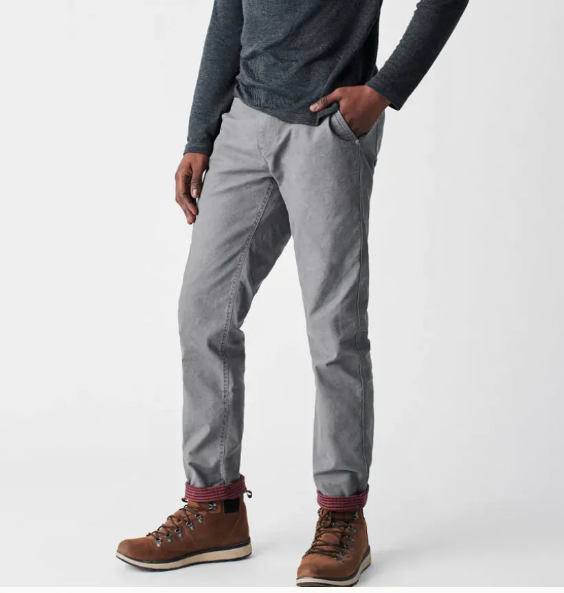 FAHERTY CANVAS FLANNEL LINED SLATE PANT