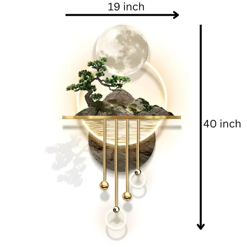 Fairy Garden Unique Wall Decor Metal Lighting Showpice