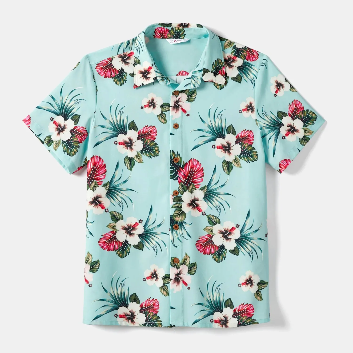 Family Matching All over Floral Print Cami Dresses and Short-sleeve Shirts/Tops Sets