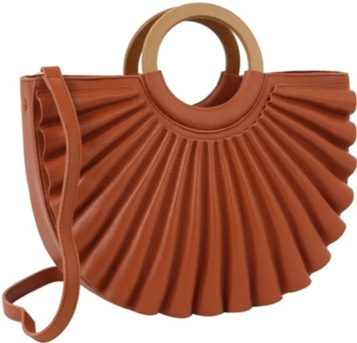 Fan Me Wooden Handle Purse FIVE Colors Available