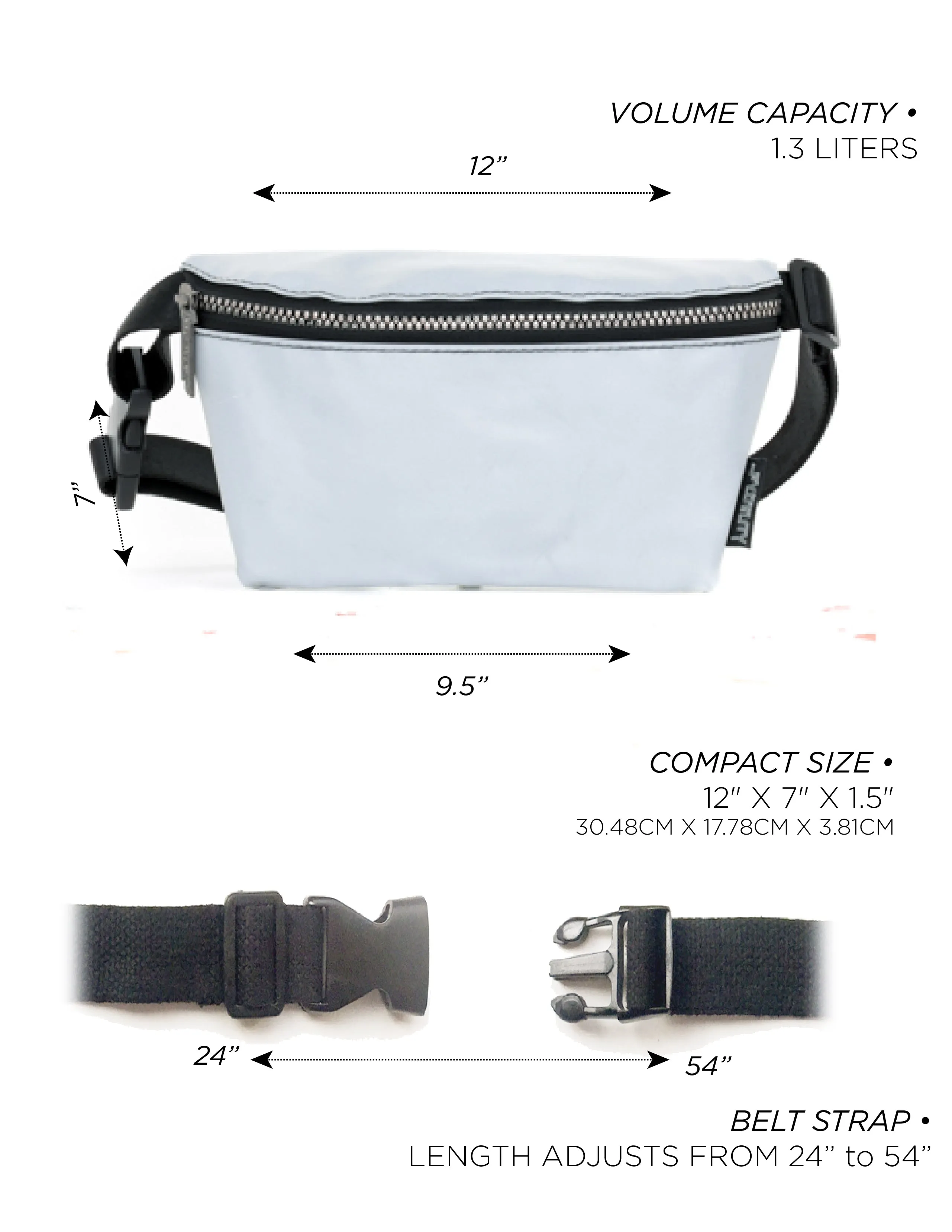 Fanny Pack | Slim | REFLECTIVE Silver