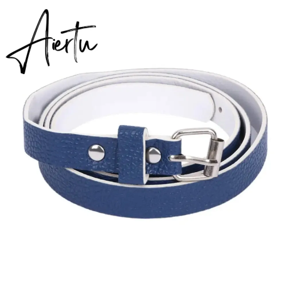 Fashion No-hole Buckle Women Belt Luxury Designer Belts Jeans Decorative Female Dress Thin PU Leather Waist Strap