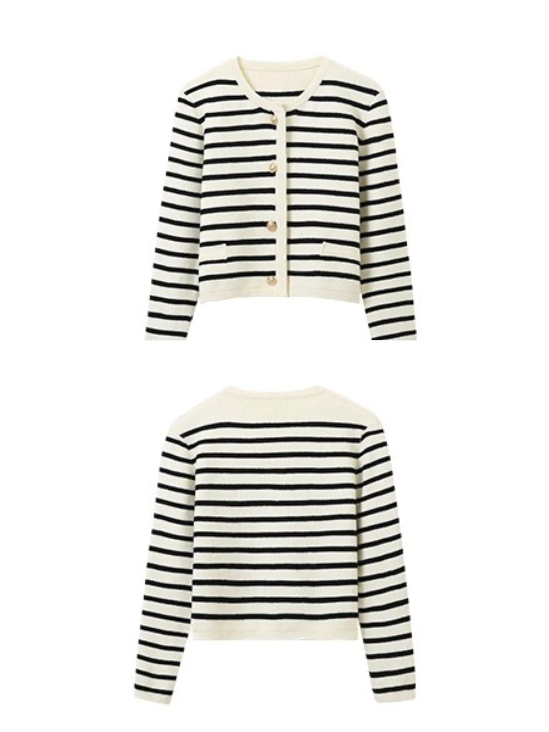 Fashionkova Zaria Striped Cardigan