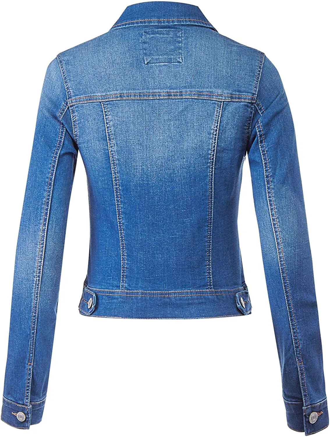 FashionMille Women Classic Casual Stretch Fit Denim Jean Jacket