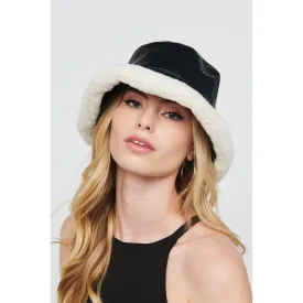 Faux Fur Trimmed Bucket Hat Bucket Hat