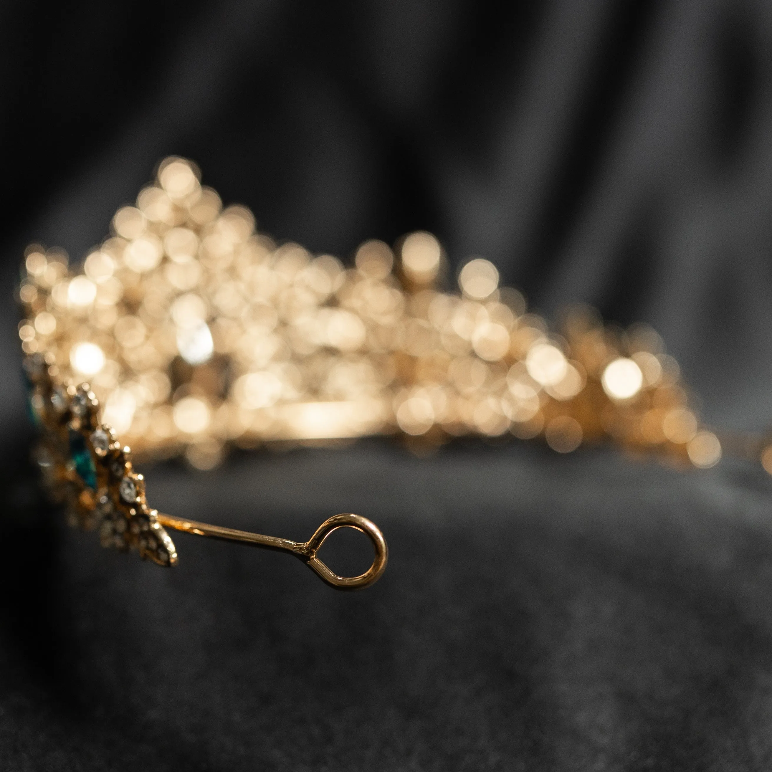 Felicity's Tiara in Light Blue & Gold