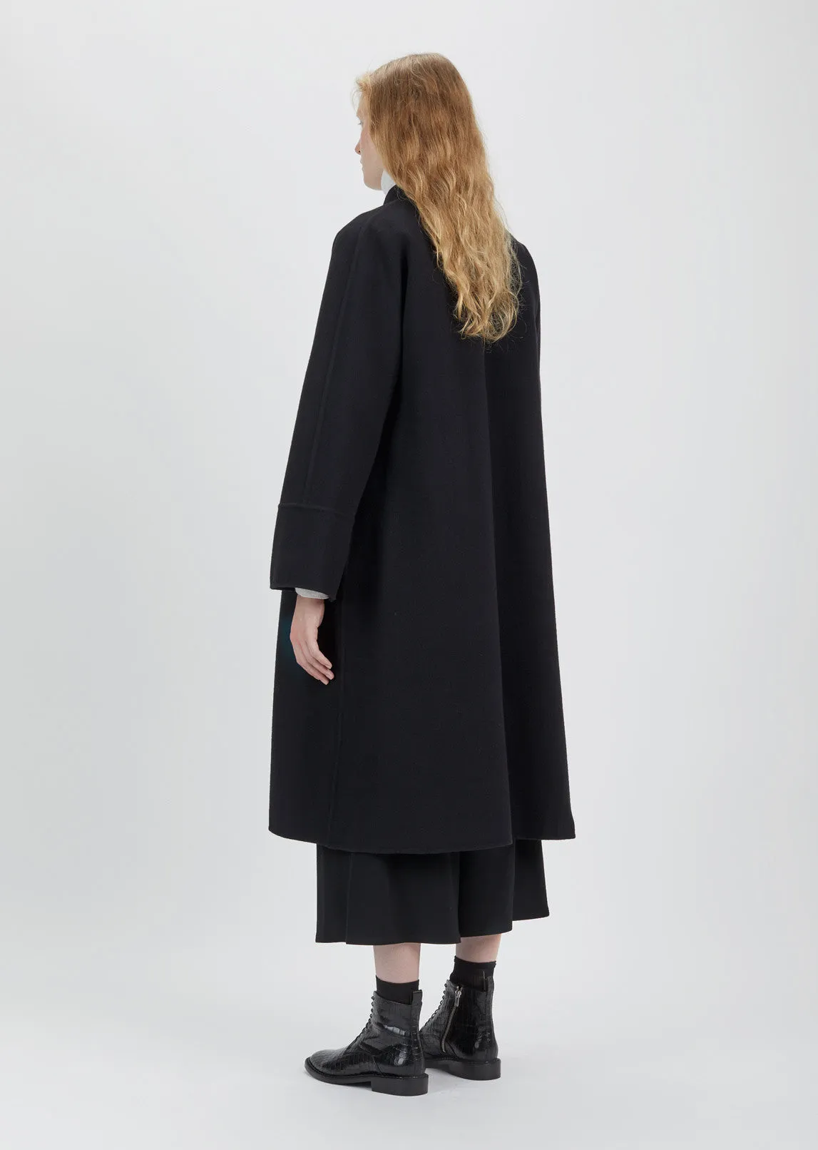 Felted Double Face Long Kimono Coat