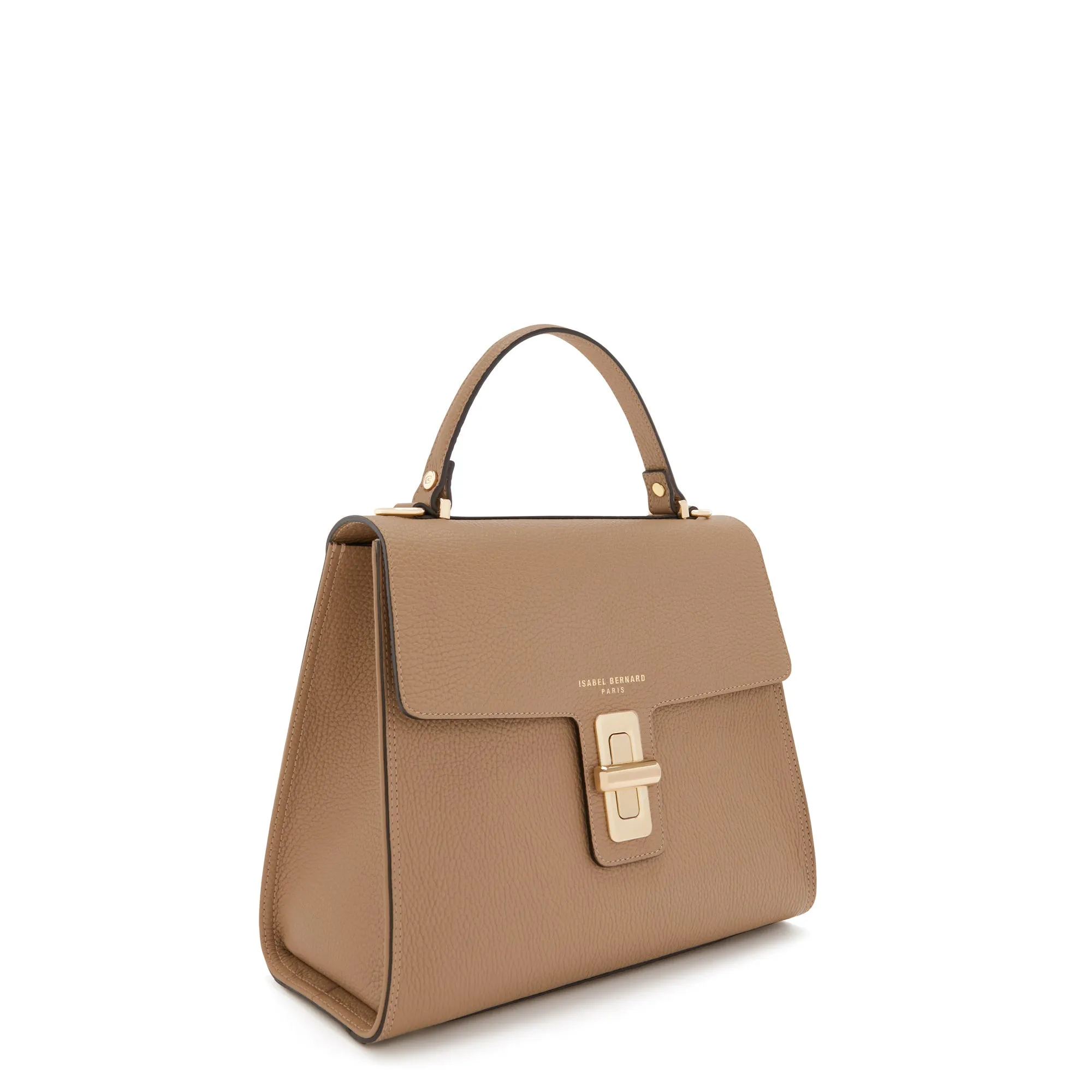 Femme Forte Simone Midi beige leather handbag calfskin leather