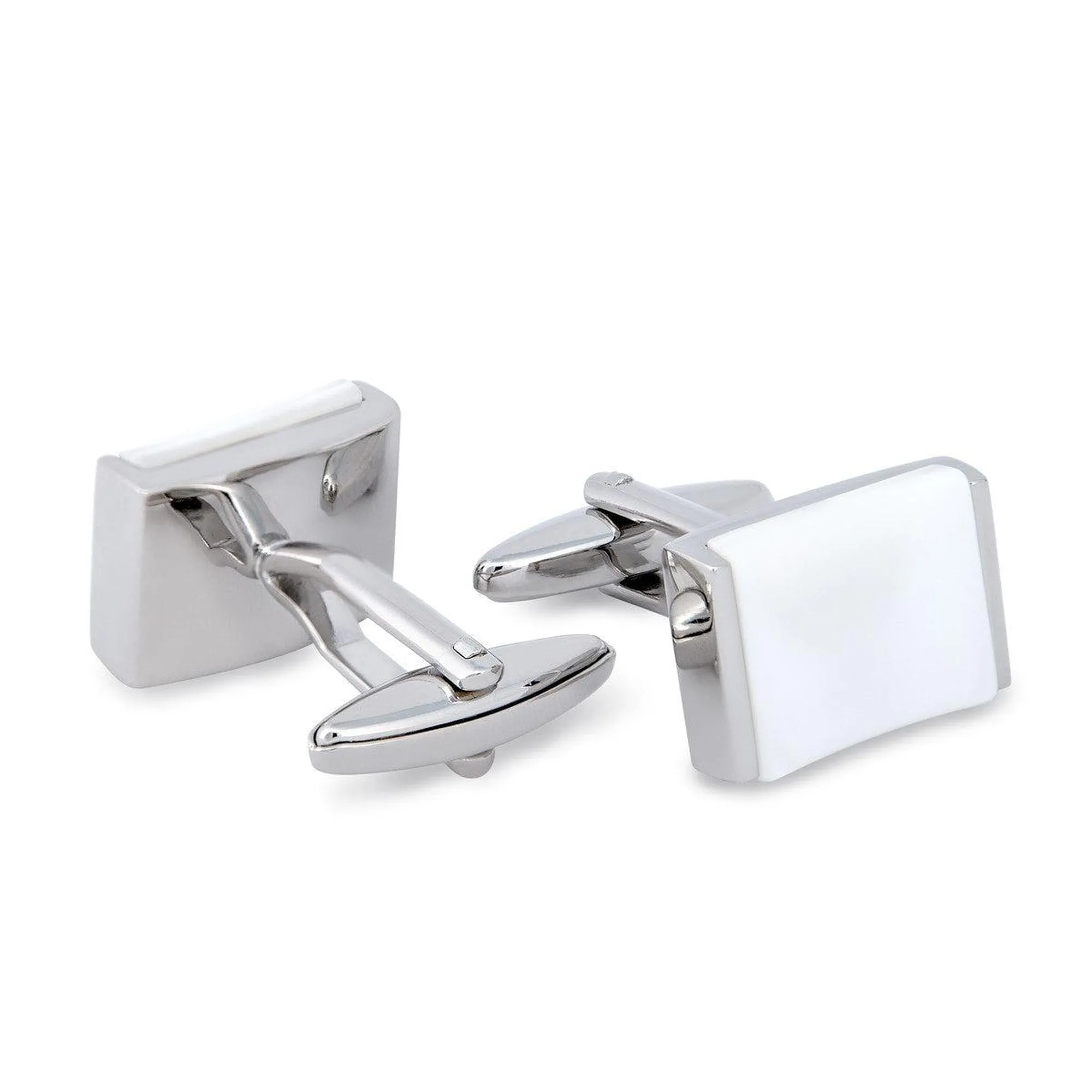 Fiber optic in White cufflinks