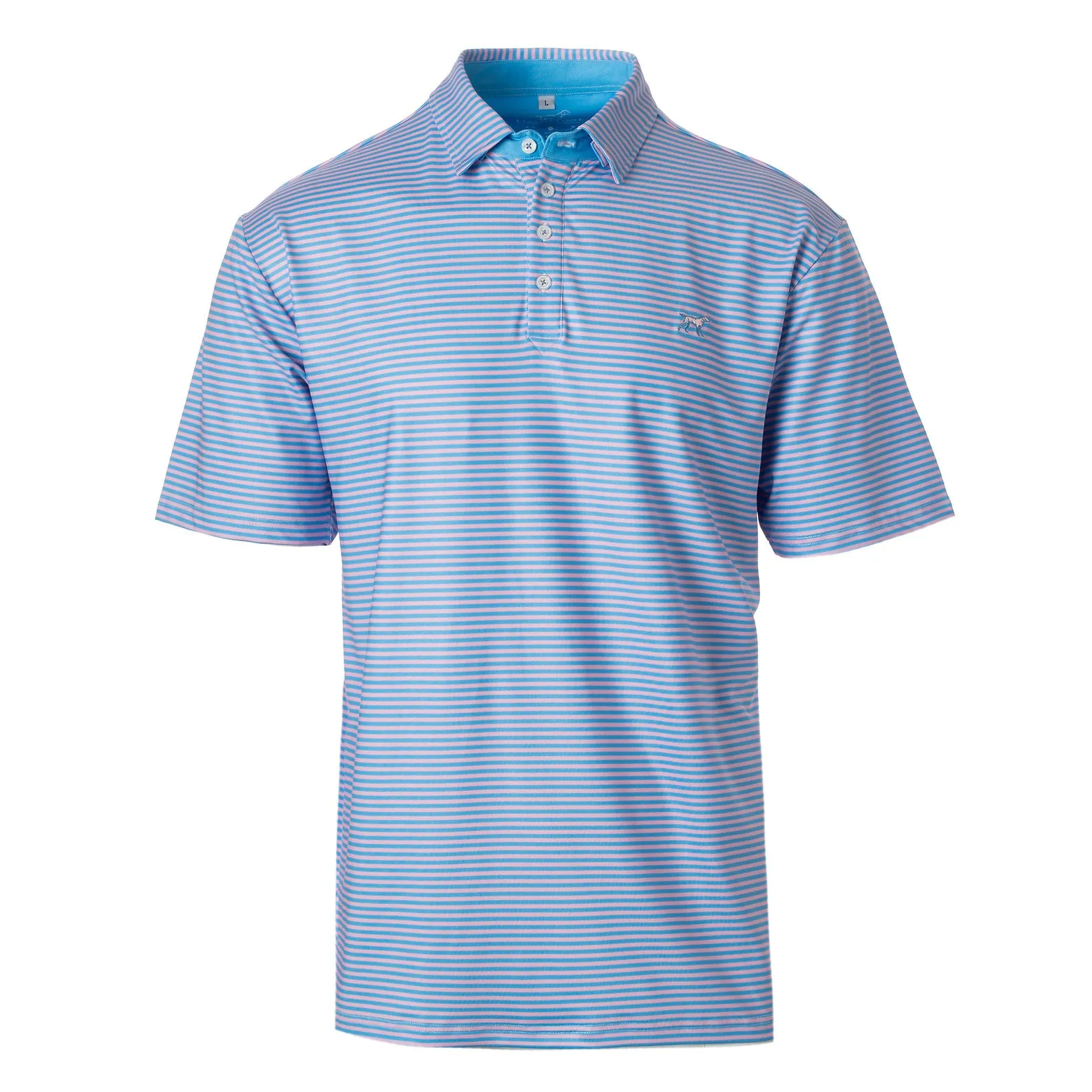 Fieldstone Men's Signature Performance Polo - Pink & Blue