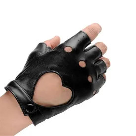 Fingerless Faux Leather Gloves