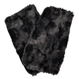 Fingerless / Texting Gloves - Cuddly Faux Fur in Black