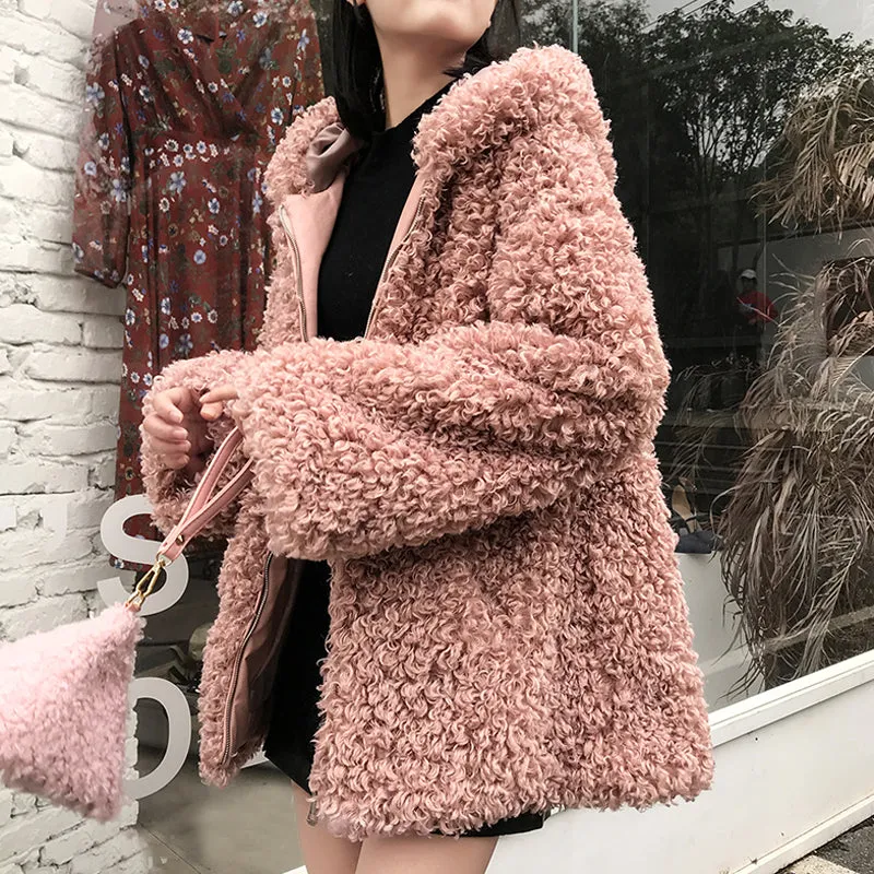 Fiona Faux Lambs Wool Jacket Coat