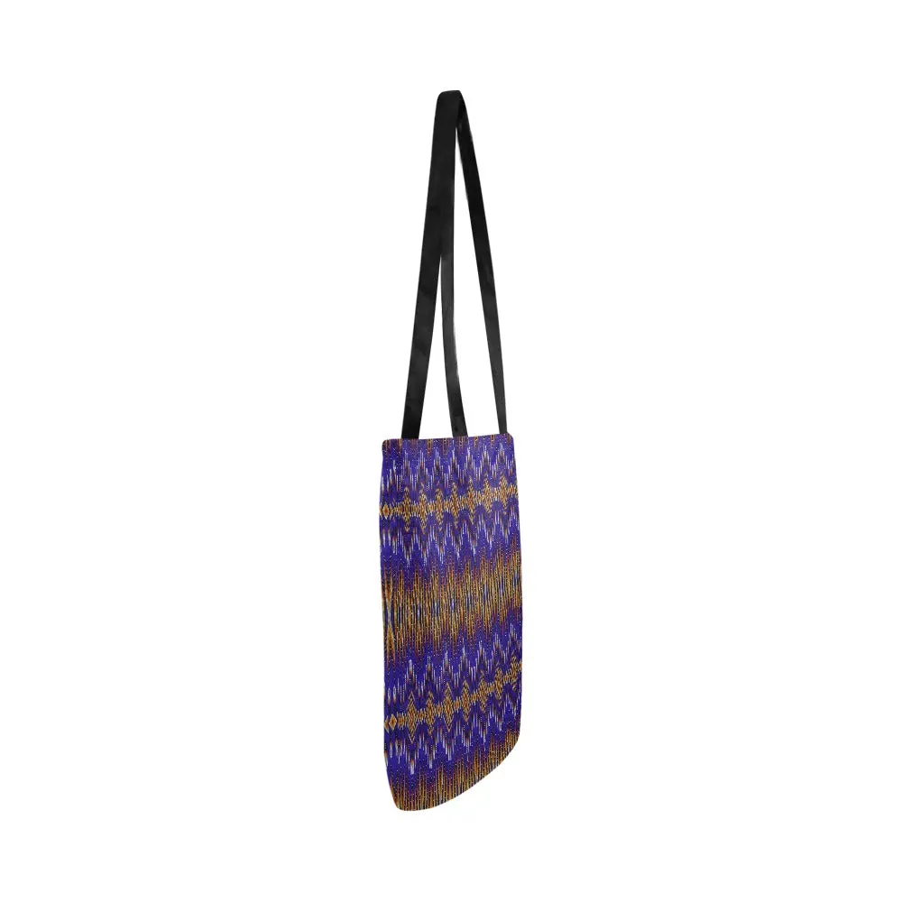 Fire Feather Blue Reusable Shopping Bag (Two sides)