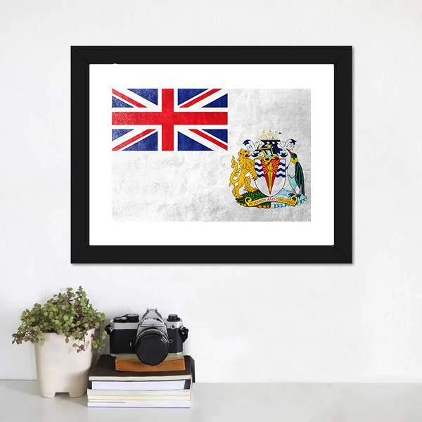 Flag Of British Antarctic Territory Canvas Wall Art