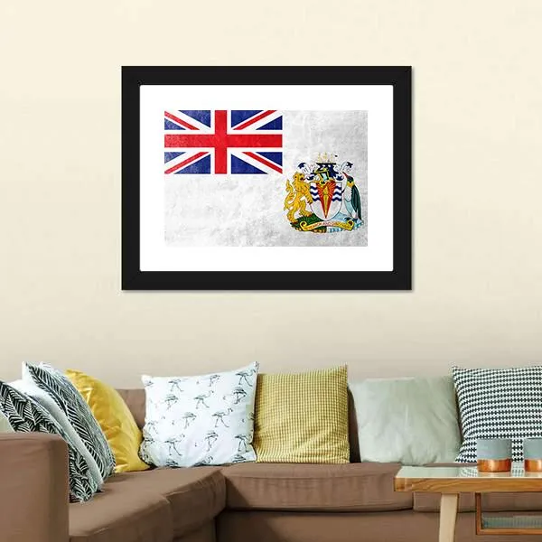 Flag Of British Antarctic Territory Canvas Wall Art