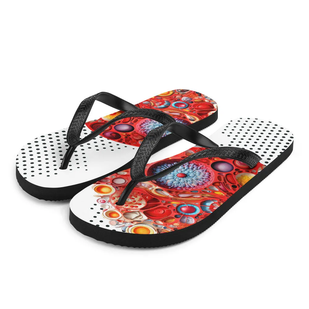 Flip-Flops Breathing in Red